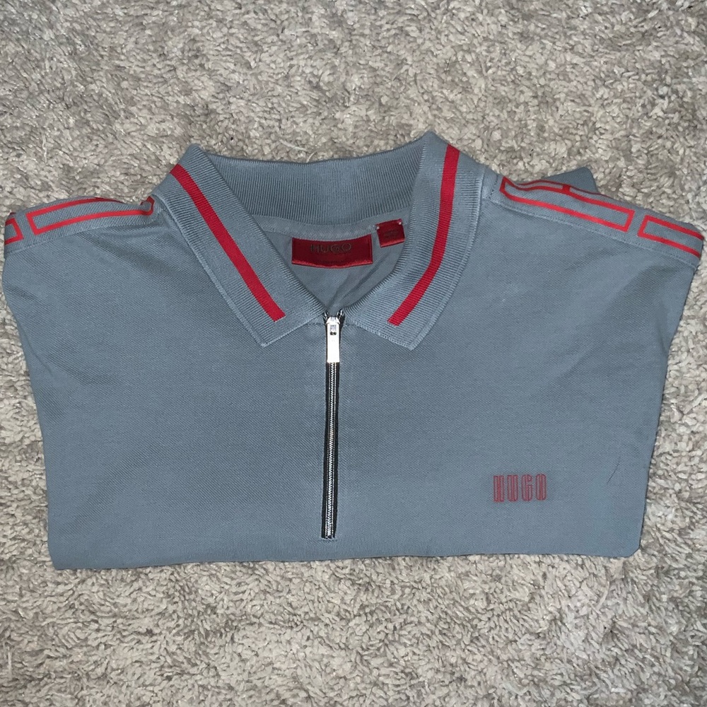 HUGO BOSS - Zipper Polo Shirt - Mens Size XL